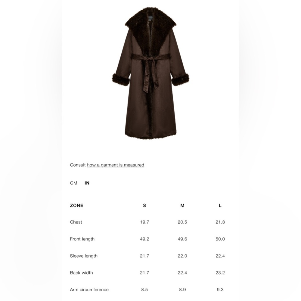 ZARA BELTED FAUX FUR COAT ZW COLLECTION - Picture 9 of 9